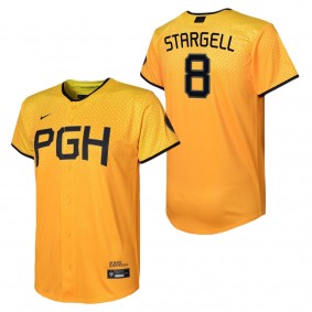 Youth Pittsburgh Pirates Willie Stargell Gold 2023 City Connect Replica Player Jersey