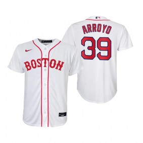 Youth Boston Red Sox Christian Arroyo Nike White 2021 Patriots' Day Replica Jersey