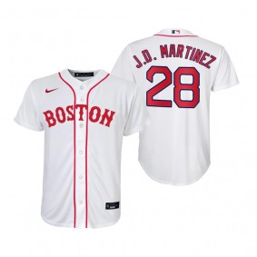 Youth Boston Red Sox J.D. Martinez Nike White 2021 Patriots' Day Replica Jersey