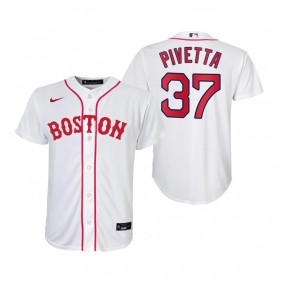 Youth Boston Red Sox Nick Pivetta Nike White 2021 Patriots' Day Replica Jersey