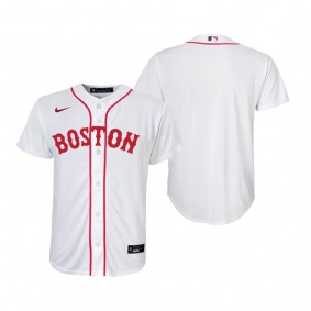 Youth Boston Red Sox Nike White 2021 Patriots' Day Replica Jersey