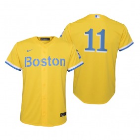 Youth Boston Red Sox Rafael Devers Nike Gold Light Blue 2021 City Connect Replica Jersey