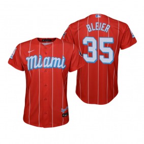 Youth Miami Marlins Richard Bleier Nike Red 2021 City Connect Replica Jersey