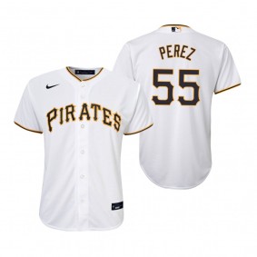 Youth Pittsburgh Pirates Roberto Perez Nike White Replica Home Jersey