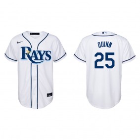 Youth Tampa Bay Rays Roman Quinn White Replica Home Jersey