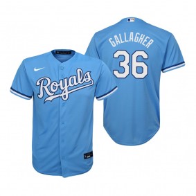 Youth Kansas City Royals Cam Gallagher Nike Light Blue Replica Alternate Jersey