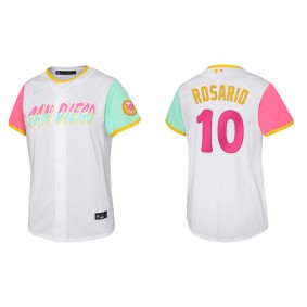 Youth Eguy Rosario San Diego Padres White City Connect Replica Jersey