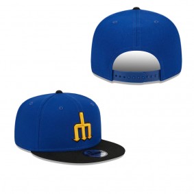 Youth Seattle Mariners Royal Black 2023 City Connect 9FIFTY Snapback Adjustable Hat