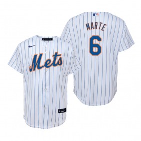 Youth New York Mets Starling Marte Nike White Replica Home Jersey