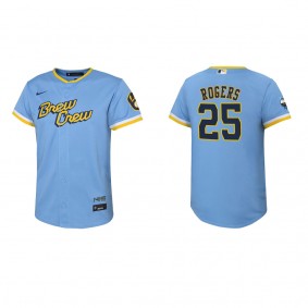 Youth Brewers Taylor Rogers Powder Blue 2022 City Connect Replica Jersey