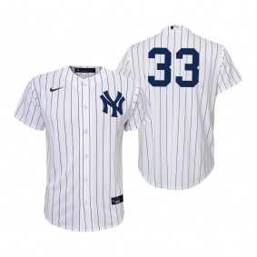 Youth New York Yankees Tim Locastro Nike White Navy Replica Home Jersey