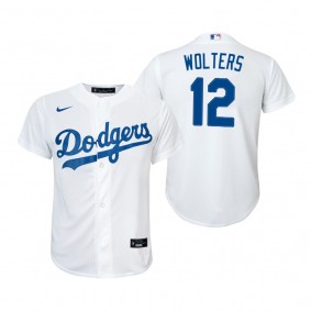 Youth Los Angeles Dodgers Tony Wolters Nike White Replica Home Jersey