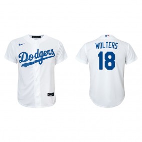 Youth Los Angeles Dodgers Tony Wolters White Replica Home Jersey