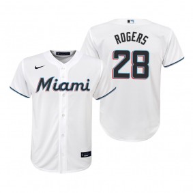 Youth Miami Marlins Trevor Rogers Nike White Replica Home Jersey