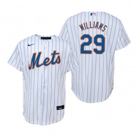 Youth New York Mets Trevor Williams Nike White Replica Home Jersey