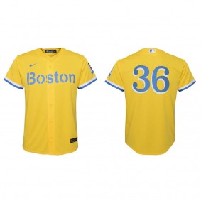 Youth Triston Casas Boston Red Sox Gold Light Blue City Connect Replica Jersey