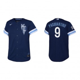 Youth Vinnie Pasquantino Kansas City Royals Navy City Connect Replica Jersey