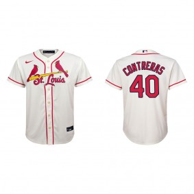 Youth St. Louis Cardinals Willson Contreras Cream Replica Jersey