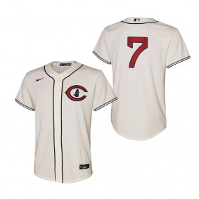 Youth Cubs Yan Gomes Cream 2022 Field of Dreams Replica Jersey