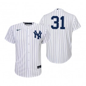 Youth New York Yankees Aaron Hicks Nike White Replica Home Jersey