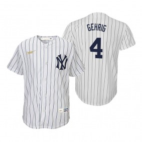Youth New York Yankees Lou Gehrig Nike White Cooperstown Collection Home Jersey