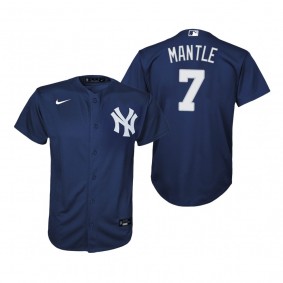 Youth New York Yankees Mickey Mantle Nike Navy 2020 Replica Alternate Jersey