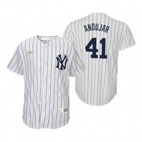 Youth New York Yankees Miguel Andujar Nike White Cooperstown Collection Home Jersey