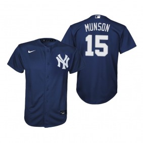 Youth New York Yankees Thurman Munson Nike Navy 2020 Replica Alternate Jersey