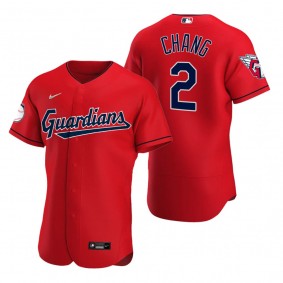 Men's Cleveland Guardians Yu Chang Red Authentic Alternate Jersey