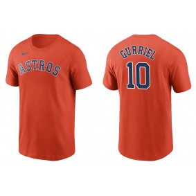 Men's Houston Astros Yulieski Gurriel Orange Name & Number T-Shirt