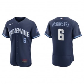 Cubs Zach McKinstry Navy City Connect Authentic Jersey