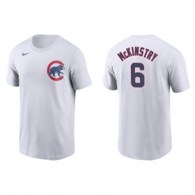 Cubs Zach McKinstry White Name & Number T-Shirt
