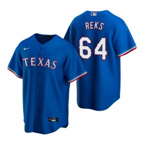 Texas Rangers Zach Reks Nike Royal Replica Alternate Jersey