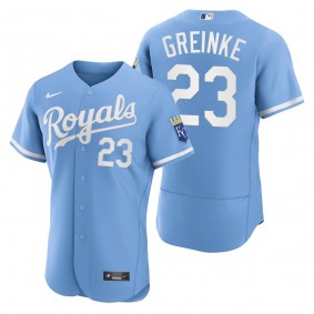 Men's Kansas City Royals Zack Greinke Powder Blue Authentic Jersey